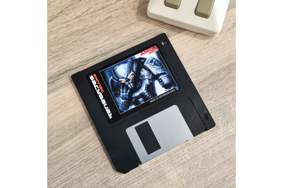 Amiga Addict Coverdisk Sticker Labels and Floppy Disks